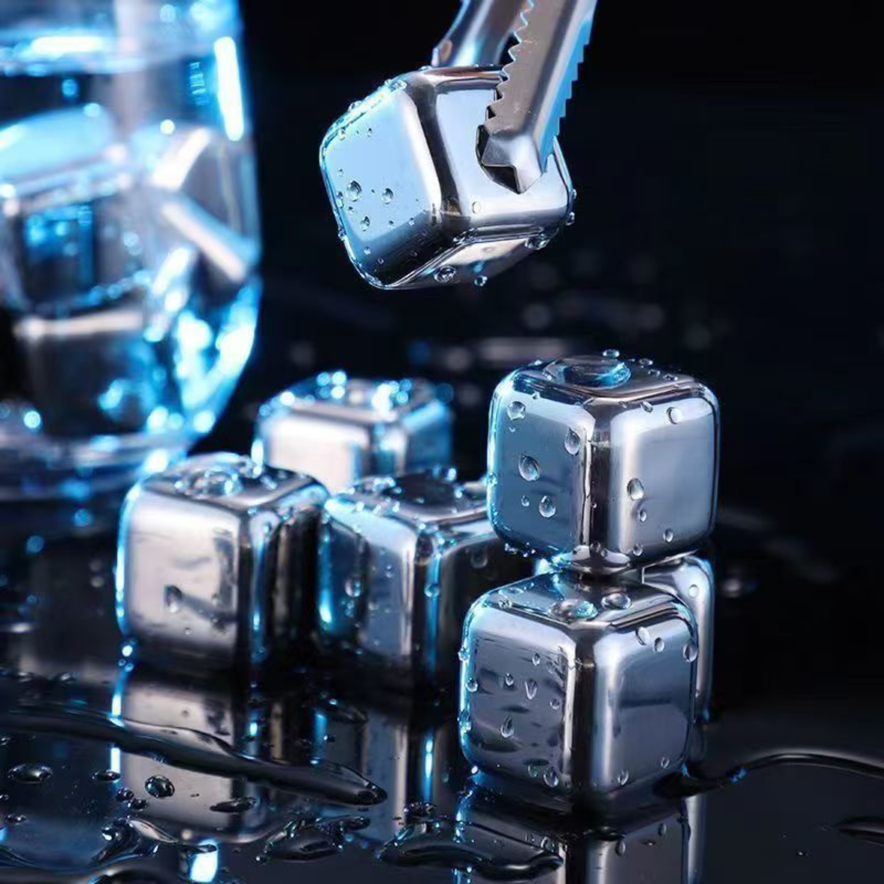 RVS Koelblokjes Set - Herbruikbaar - Smeltvrij - 4 Stuks -